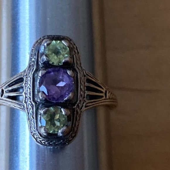 Beautiful filigree sterling ring - Picture 1 of 2
